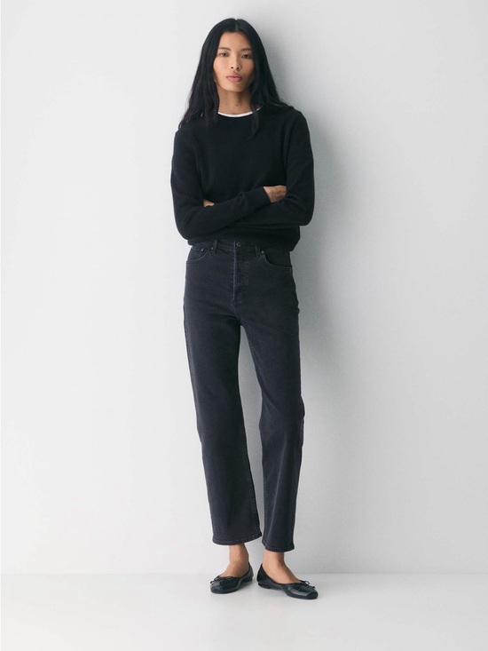 Denim Forum Denim - Denim Forum The Arlo High Rise Straight Jeans Black 28x28